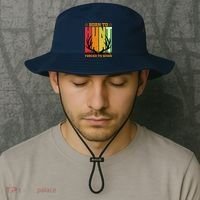 Born To Hunt Forced To Work Bucket Hat thumb 2