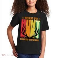 Born To Hunt Forced To Work Kids T-Shirt thumb 2