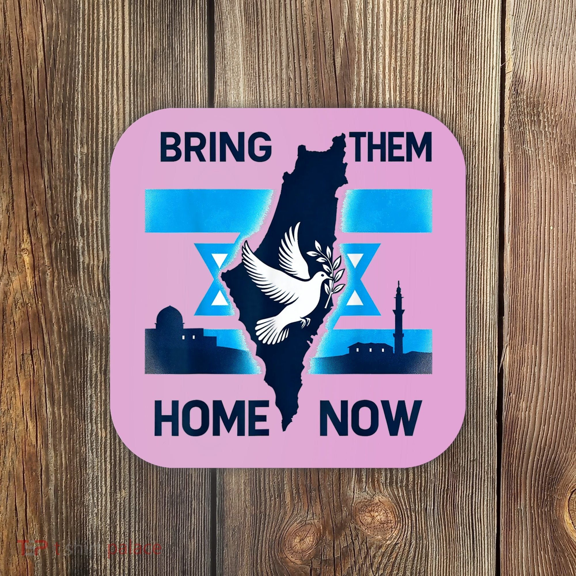 Bring Them Home Now! Stand With Israel Flag America Coaster