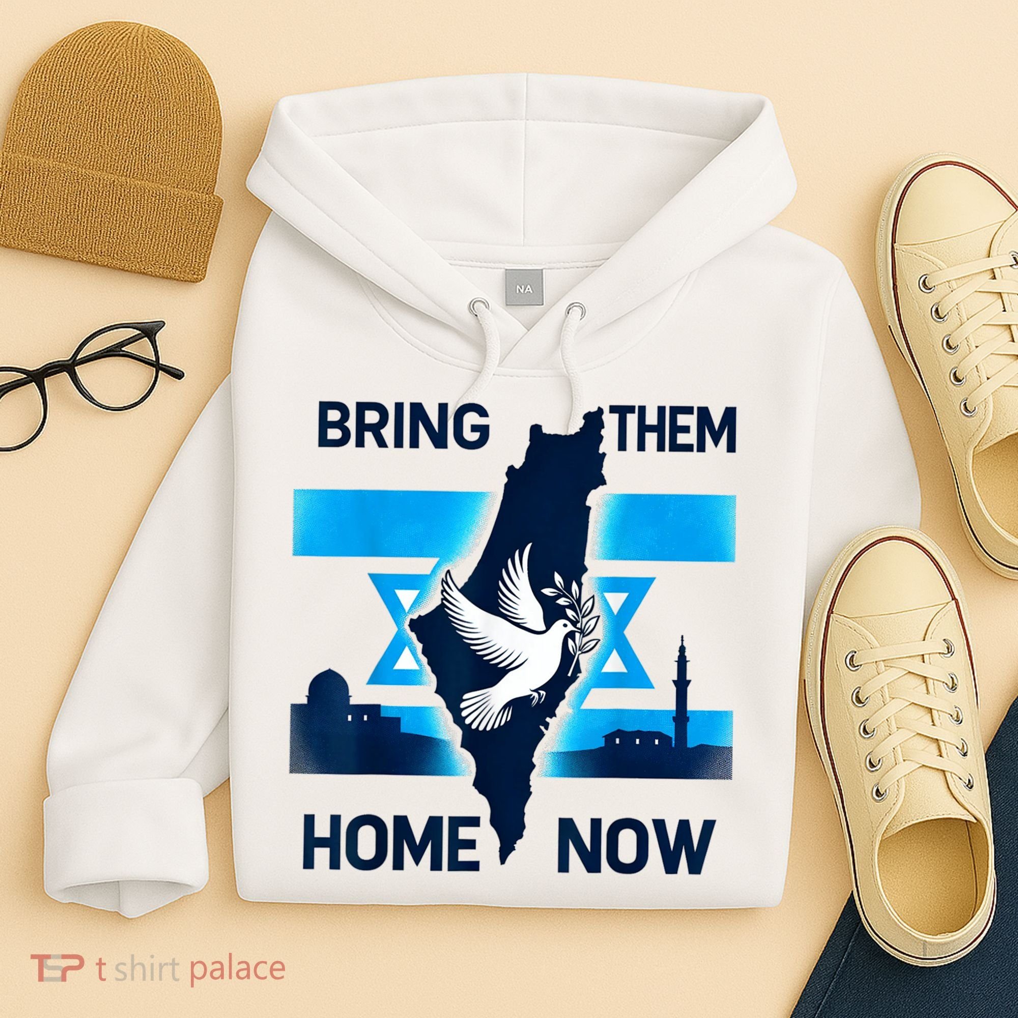 Bring Them Home Now! Stand With Israel Flag America Hoodie