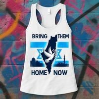Bring Them Home Now! Stand With Israel Flag America Women's Tank Top thumb 3