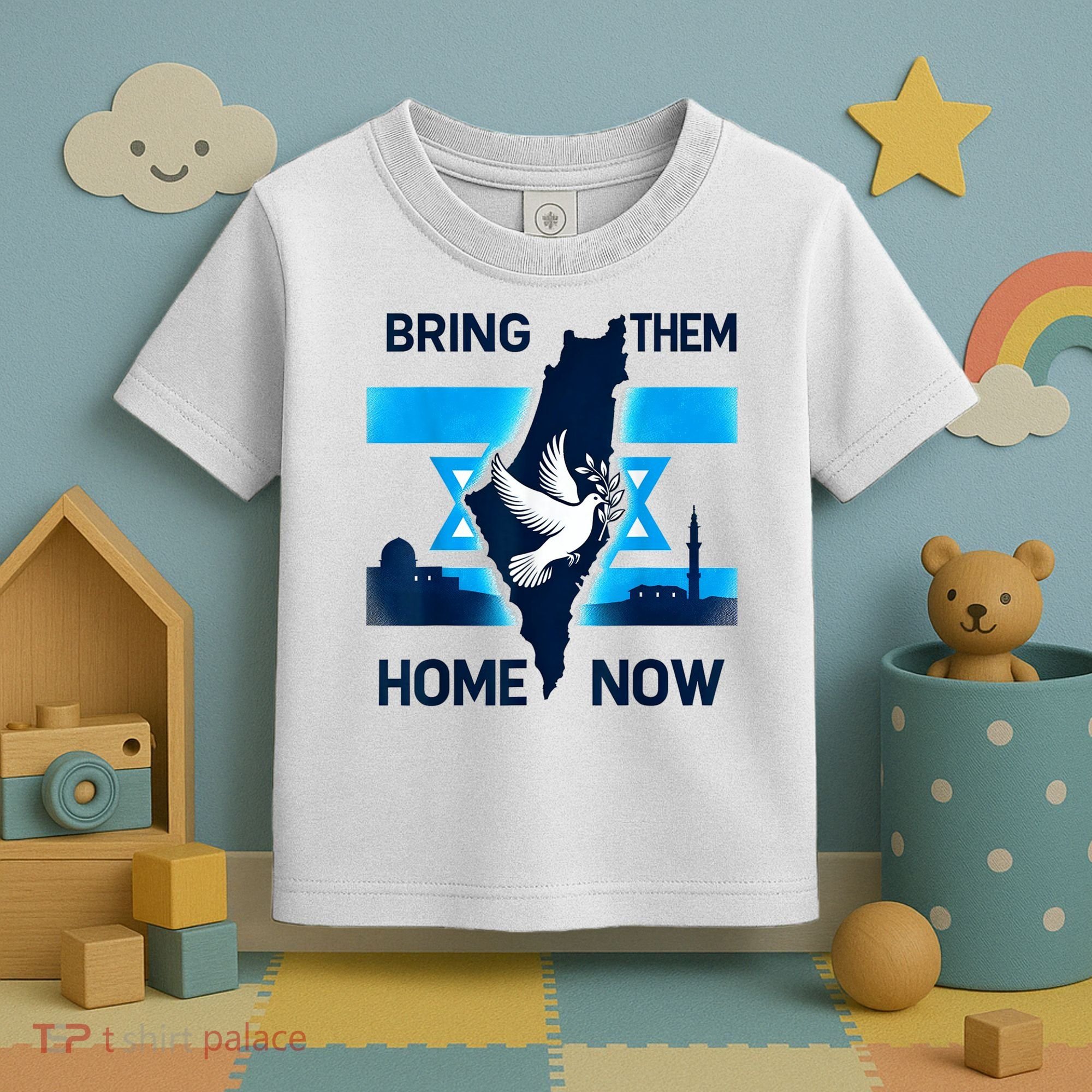 Bring Them Home Now! Stand With Israel Flag America Toddler T-Shirt