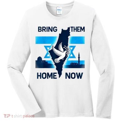 Bring Them Home Now! Stand With Israel Flag America Women's Long Sleeve Shirt