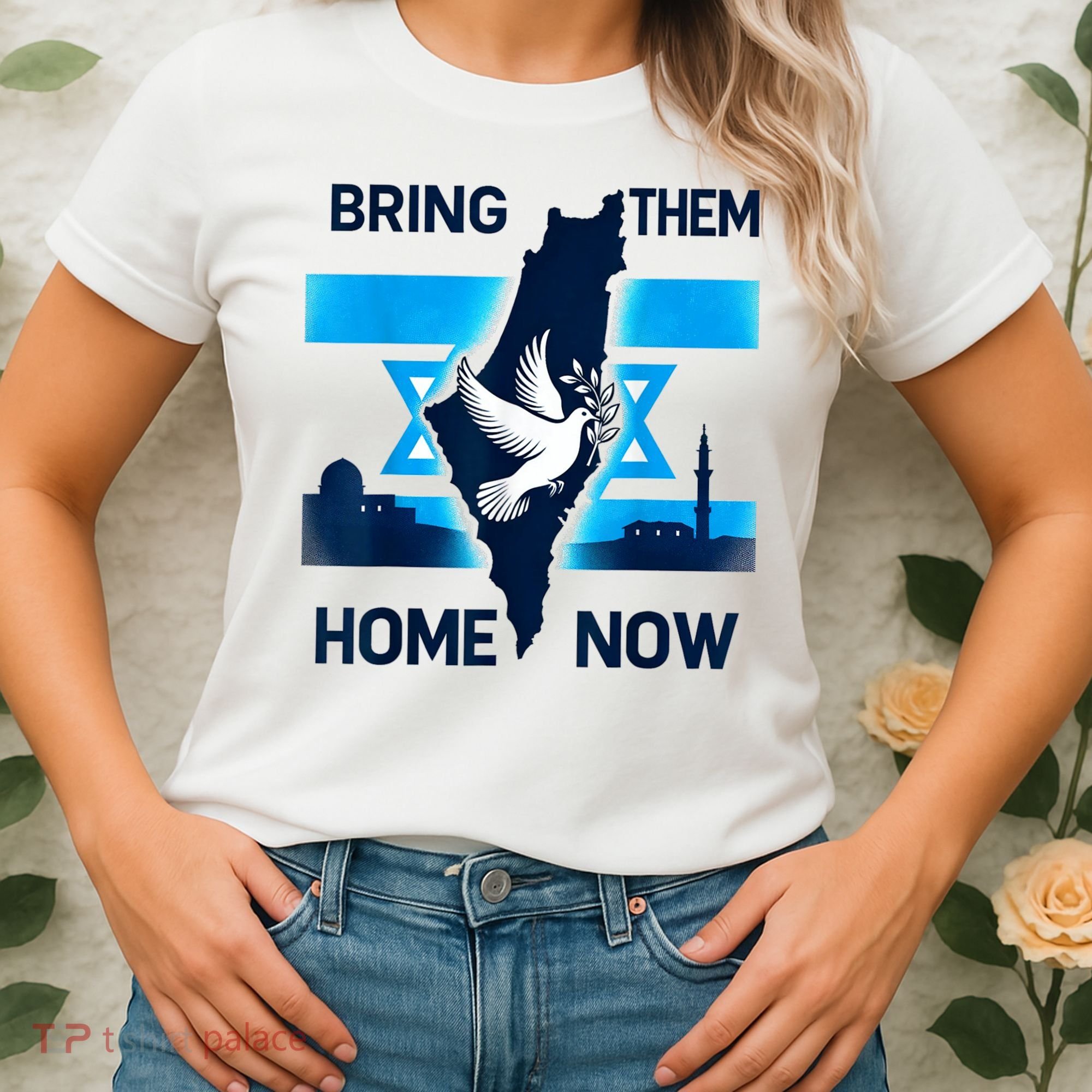 Bring Them Home Now! Stand With Israel Flag America Women's T-Shirt