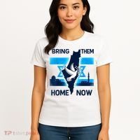 Bring Them Home Now! Stand With Israel Flag America Women's T-Shirt thumb 4