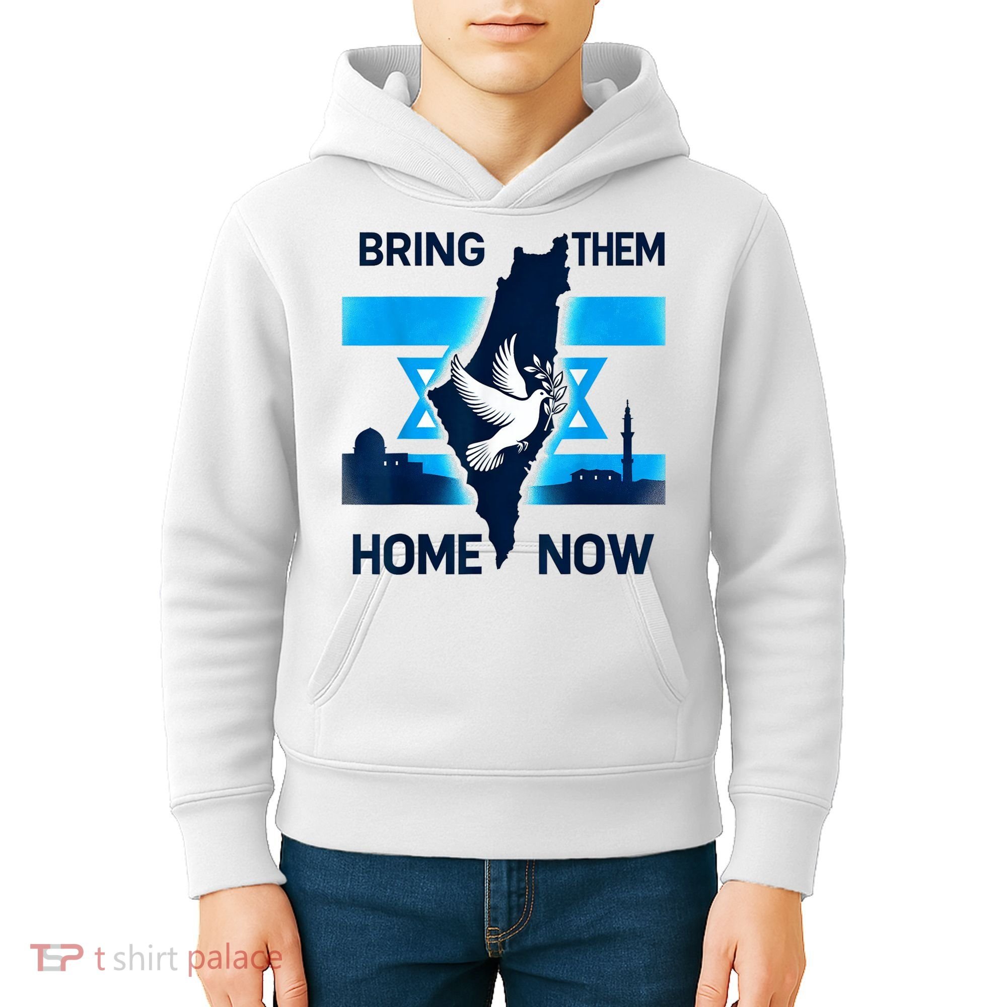 Bring Them Home Now! Stand With Israel Flag America Kids Hoodie