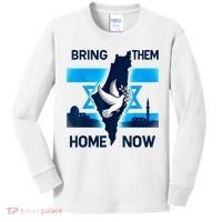 Bring Them Home Now! Stand With Israel Flag America Kids Long Sleeve Shirt thumb 0