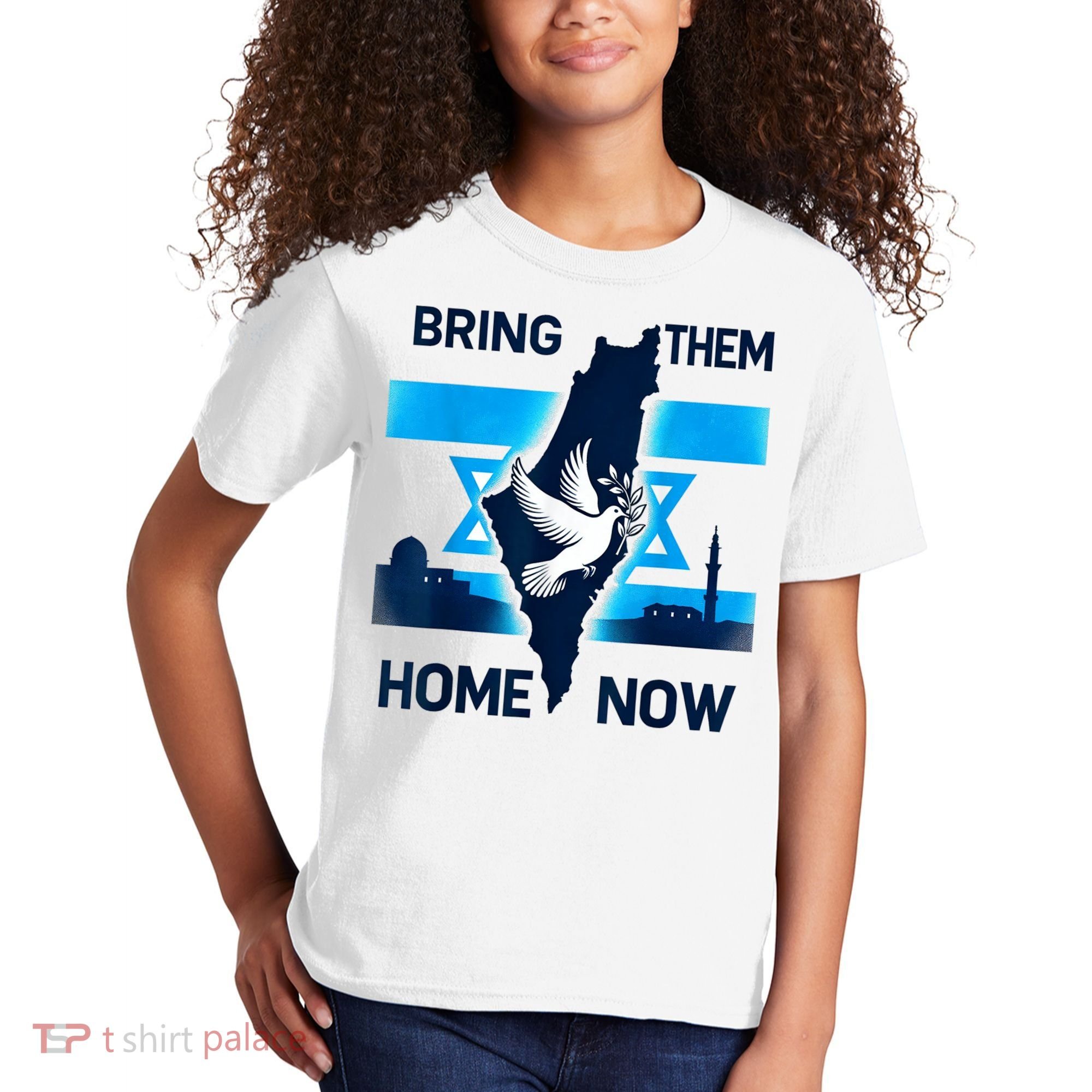 Bring Them Home Now! Stand With Israel Flag America Kids T-Shirt