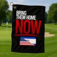 Bring Them Home Now Stand With Israel Golf Towel thumb 1