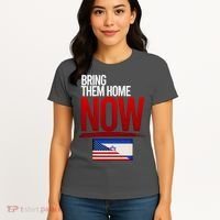 Bring Them Home Now Stand With Israel Women's T-Shirt thumb 4