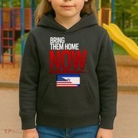 Bring Them Home Now Stand With Israel Kids Hoodie thumb 3