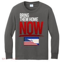 Bring Them Home Now Stand With Israel Kids Long Sleeve Shirt thumb 0