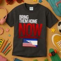 Bring Them Home Now Stand With Israel Kids T-Shirt thumb 3