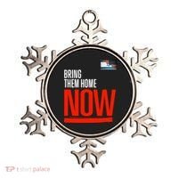 Bring Them Home Now! Stand With Israel Israel America Flag Ornament thumb 0