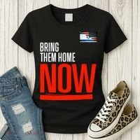 Bring Them Home Now! Stand With Israel Israel America Flag Women's T-Shirt thumb 3