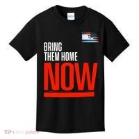 Bring Them Home Now! Stand With Israel Israel America Flag Kids T-Shirt thumb 0