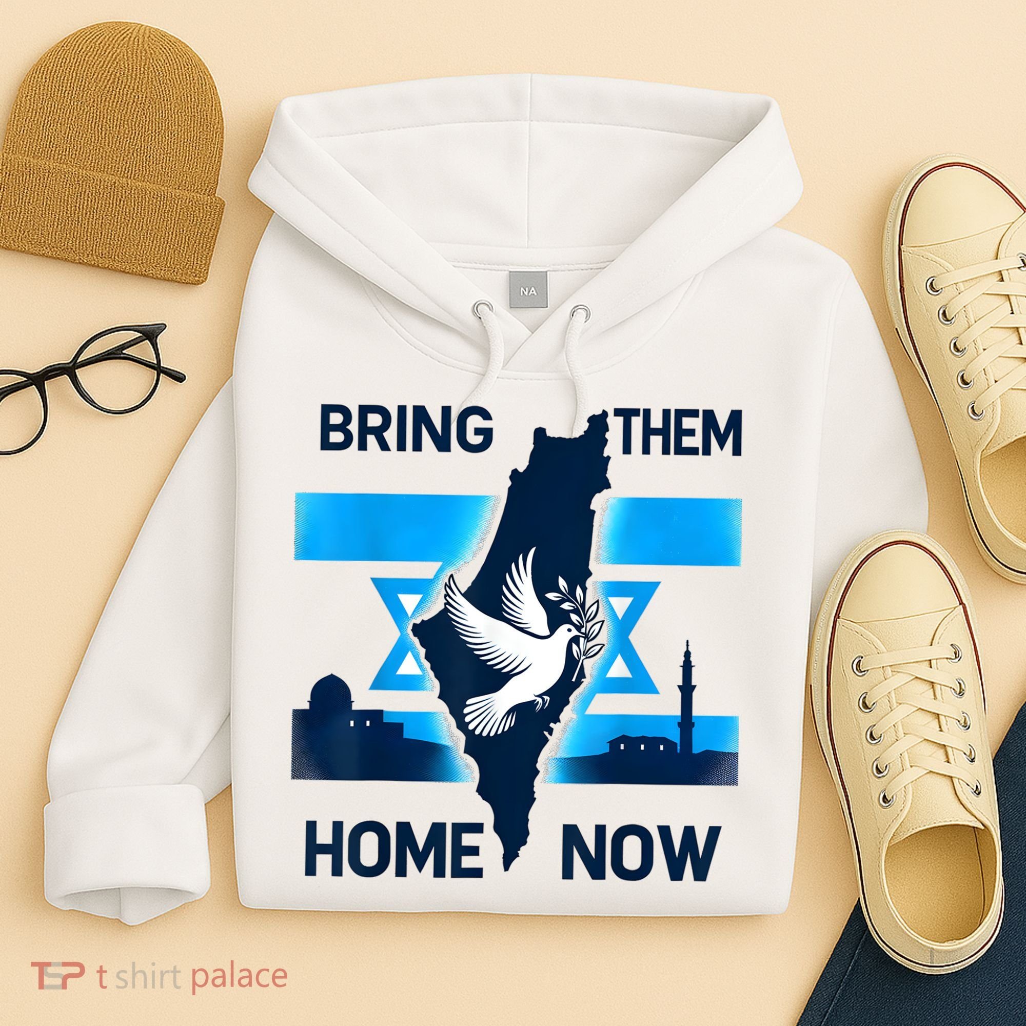 Bring Them Home Now! Stand With Israel Flag America Hoodie