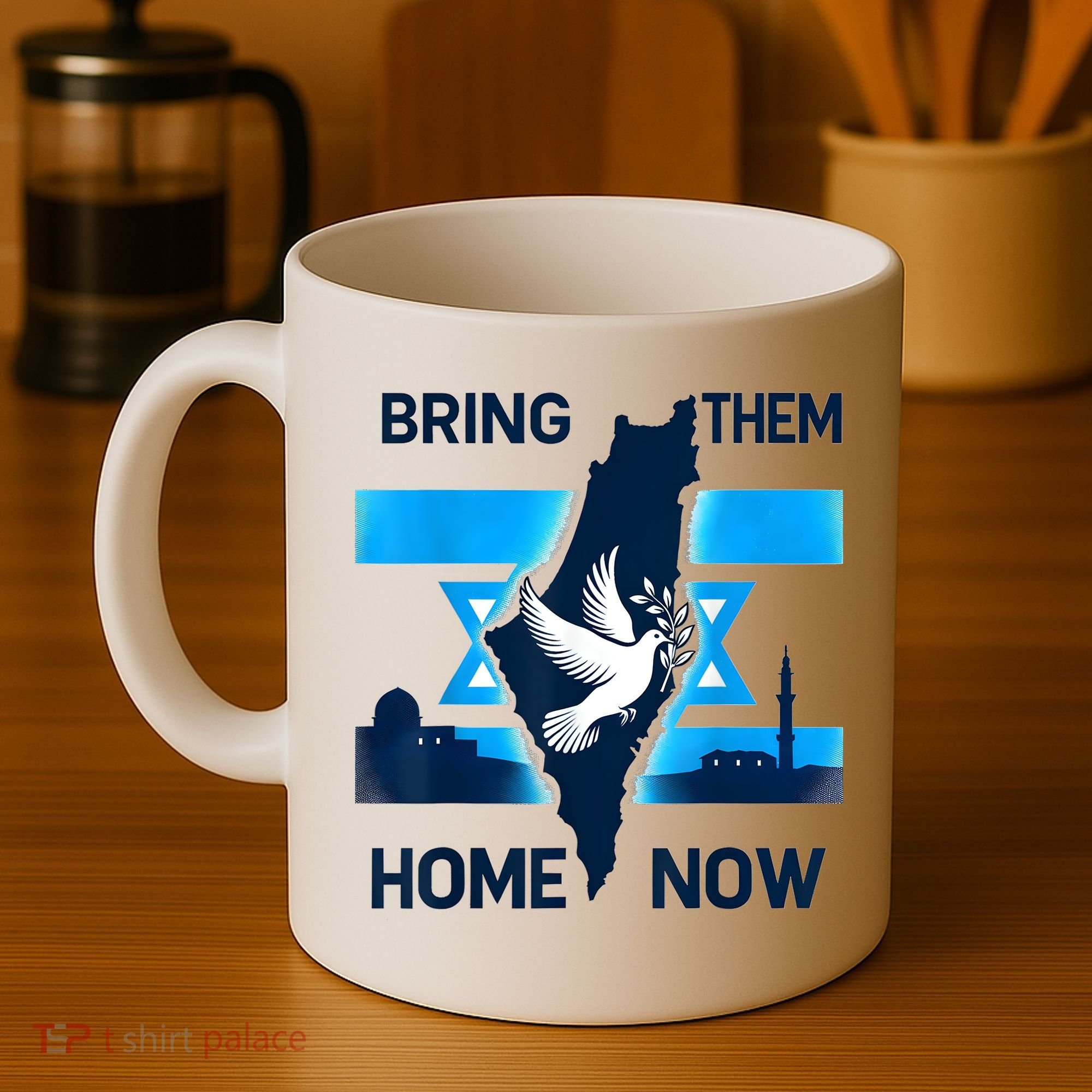 Bring Them Home Now! Stand With Israel Flag America Coffee Mug