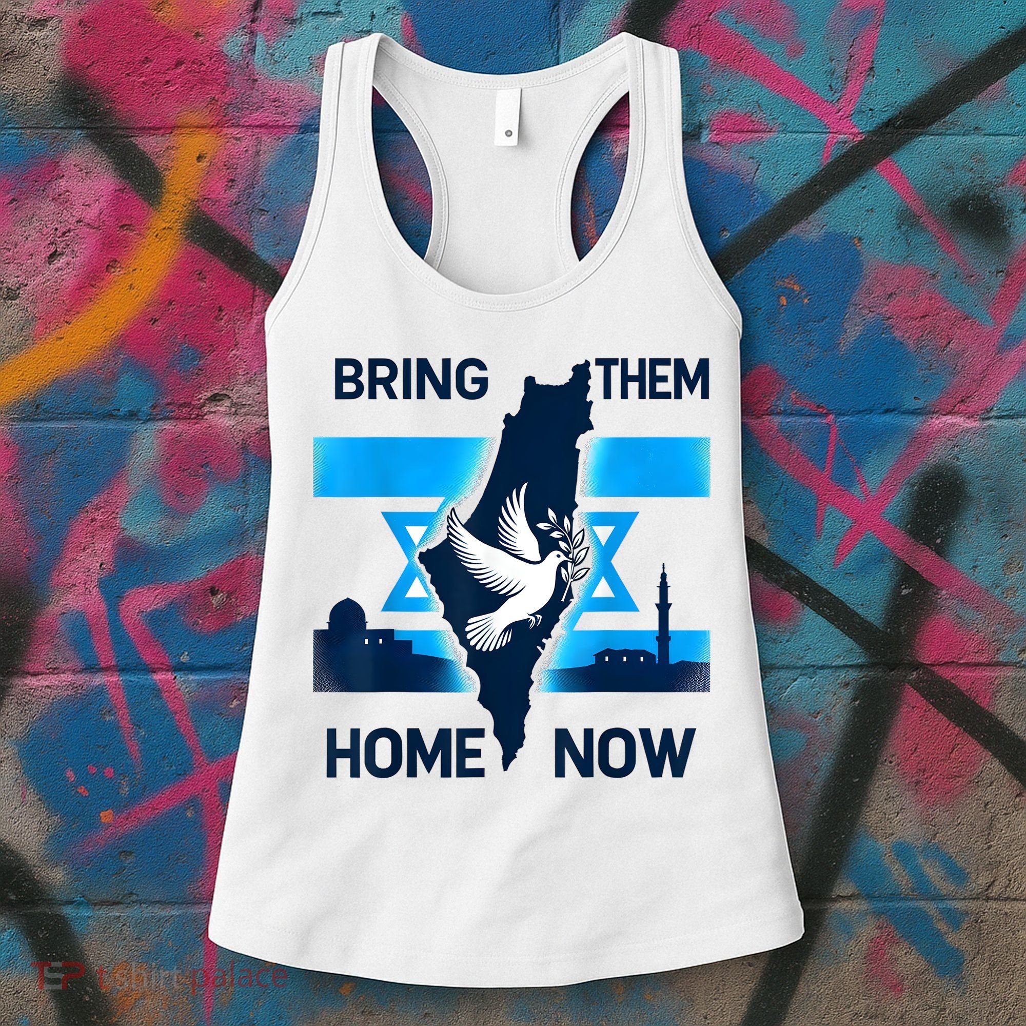 Bring Them Home Now! Stand With Israel Flag America Women's Tank Top