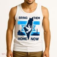 Bring Them Home Now! Stand With Israel Flag America Tank Top thumb 3
