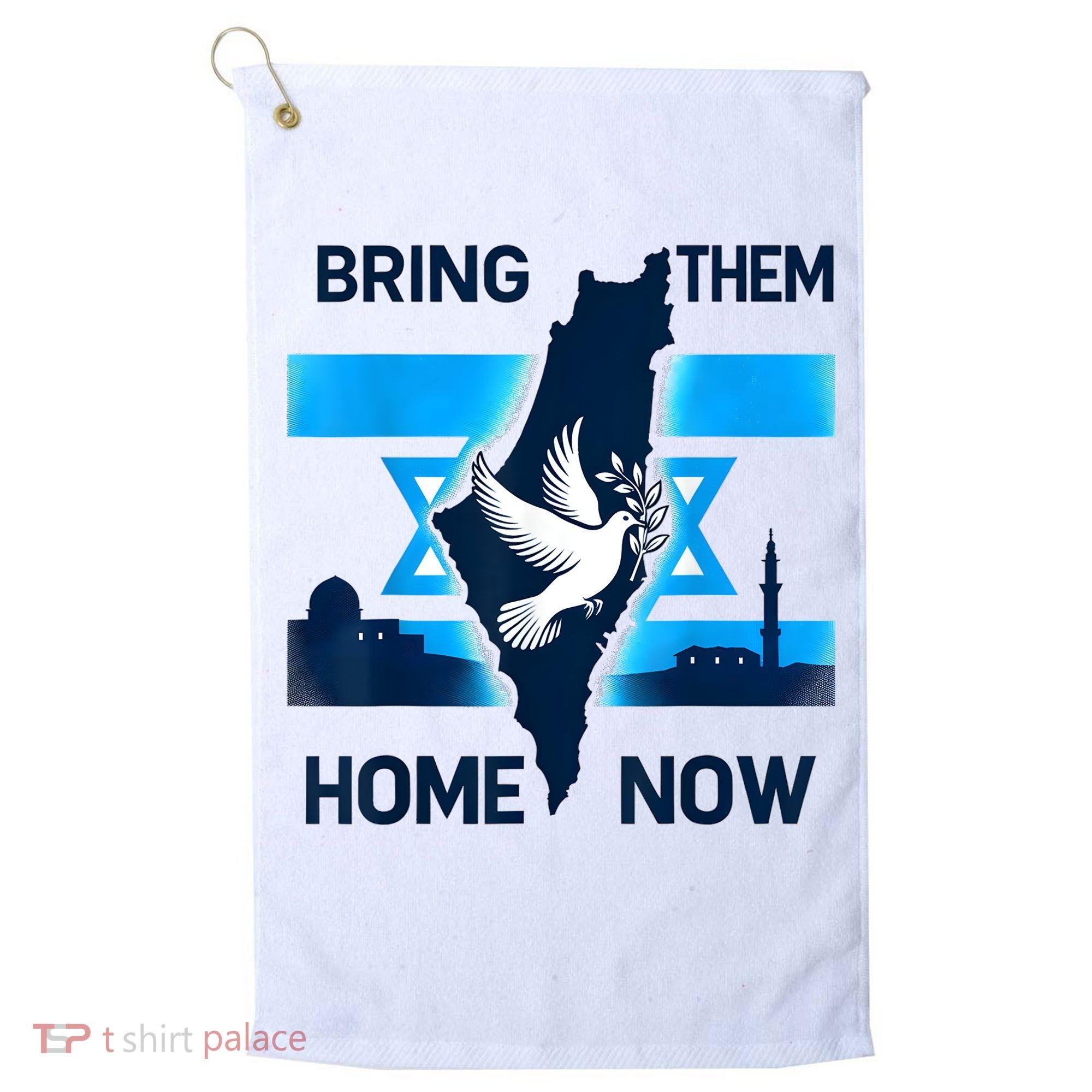 Bring Them Home Now! Stand With Israel Flag America Golf Towel