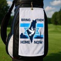 Bring Them Home Now! Stand With Israel Flag America Golf Towel thumb 2
