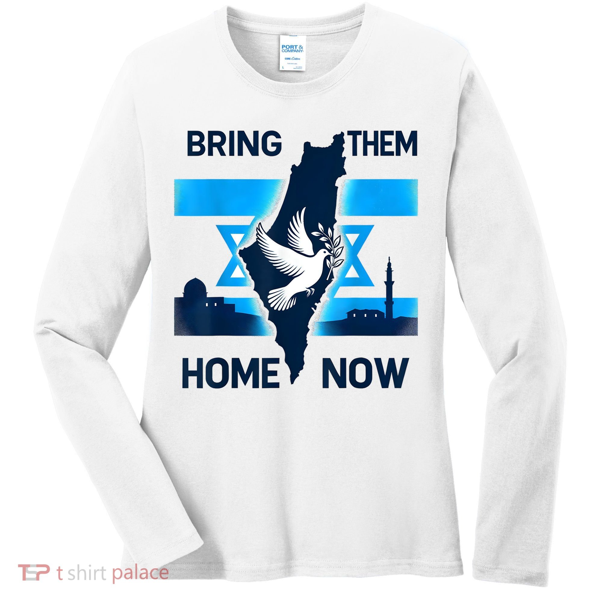 Bring Them Home Now! Stand With Israel Flag America Women's Long Sleeve Shirt