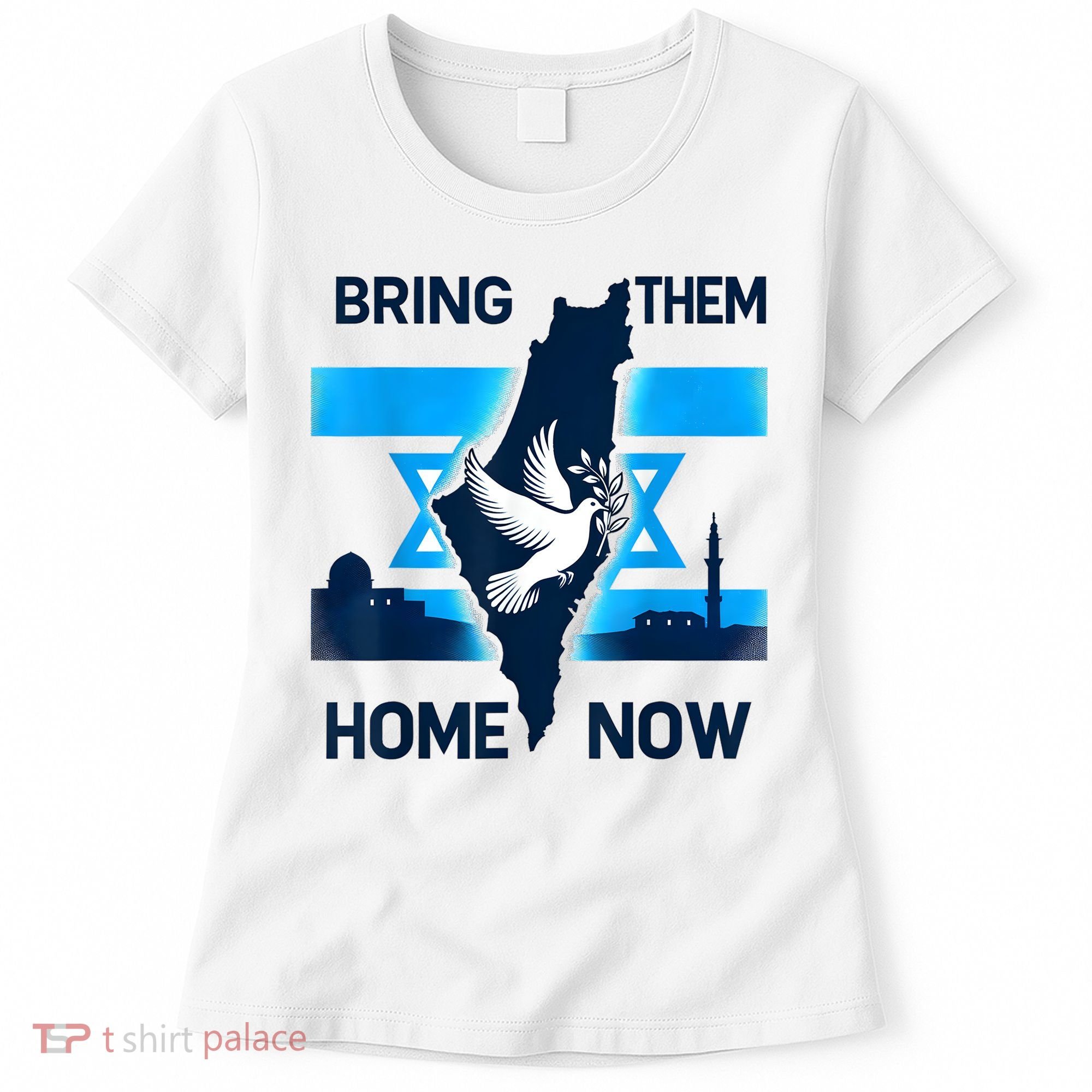 Bring Them Home Now! Stand With Israel Flag America Women's T-Shirt