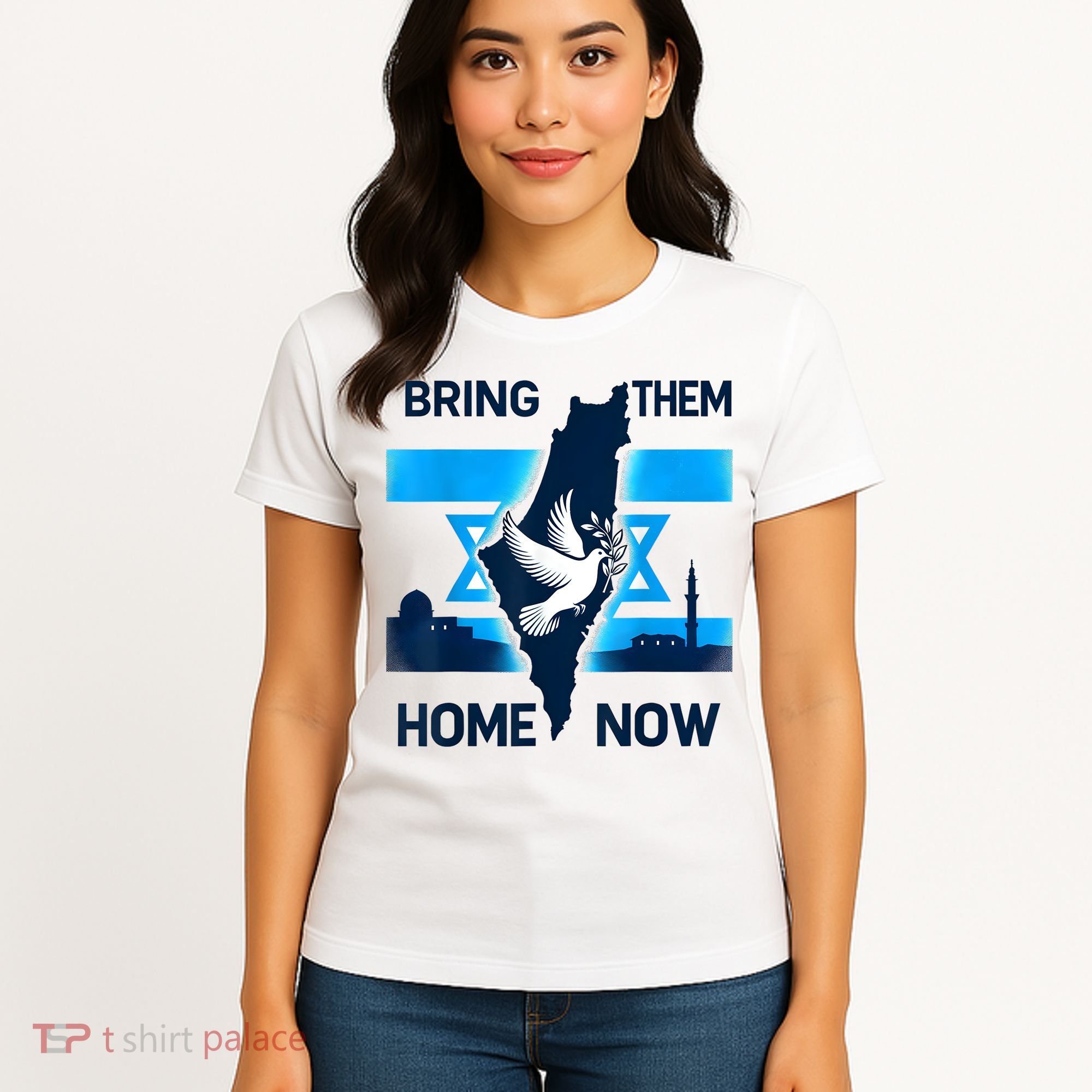 Bring Them Home Now! Stand With Israel Flag America Women's T-Shirt
