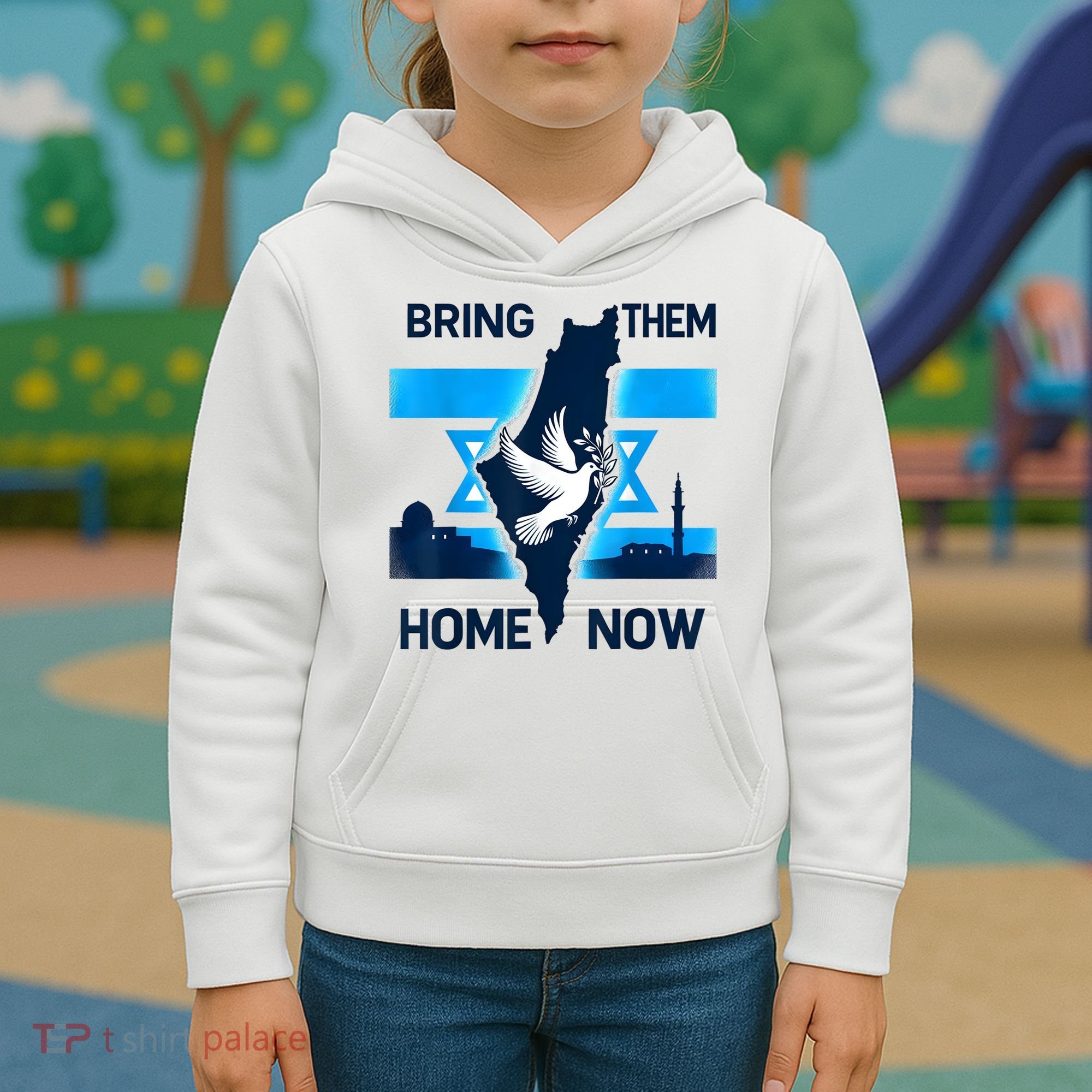 Bring Them Home Now! Stand With Israel Flag America Kids Hoodie
