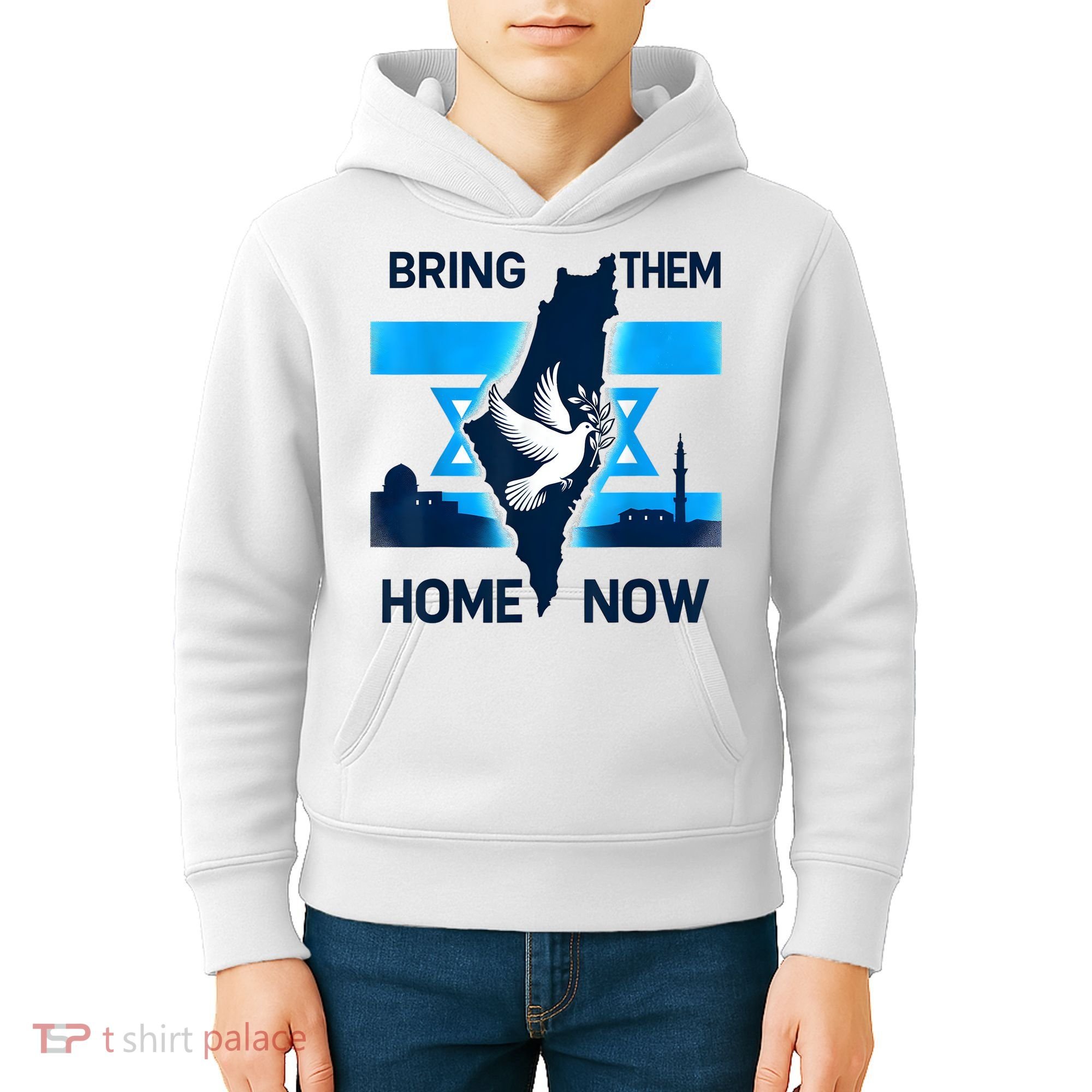 Bring Them Home Now! Stand With Israel Flag America Kids Hoodie