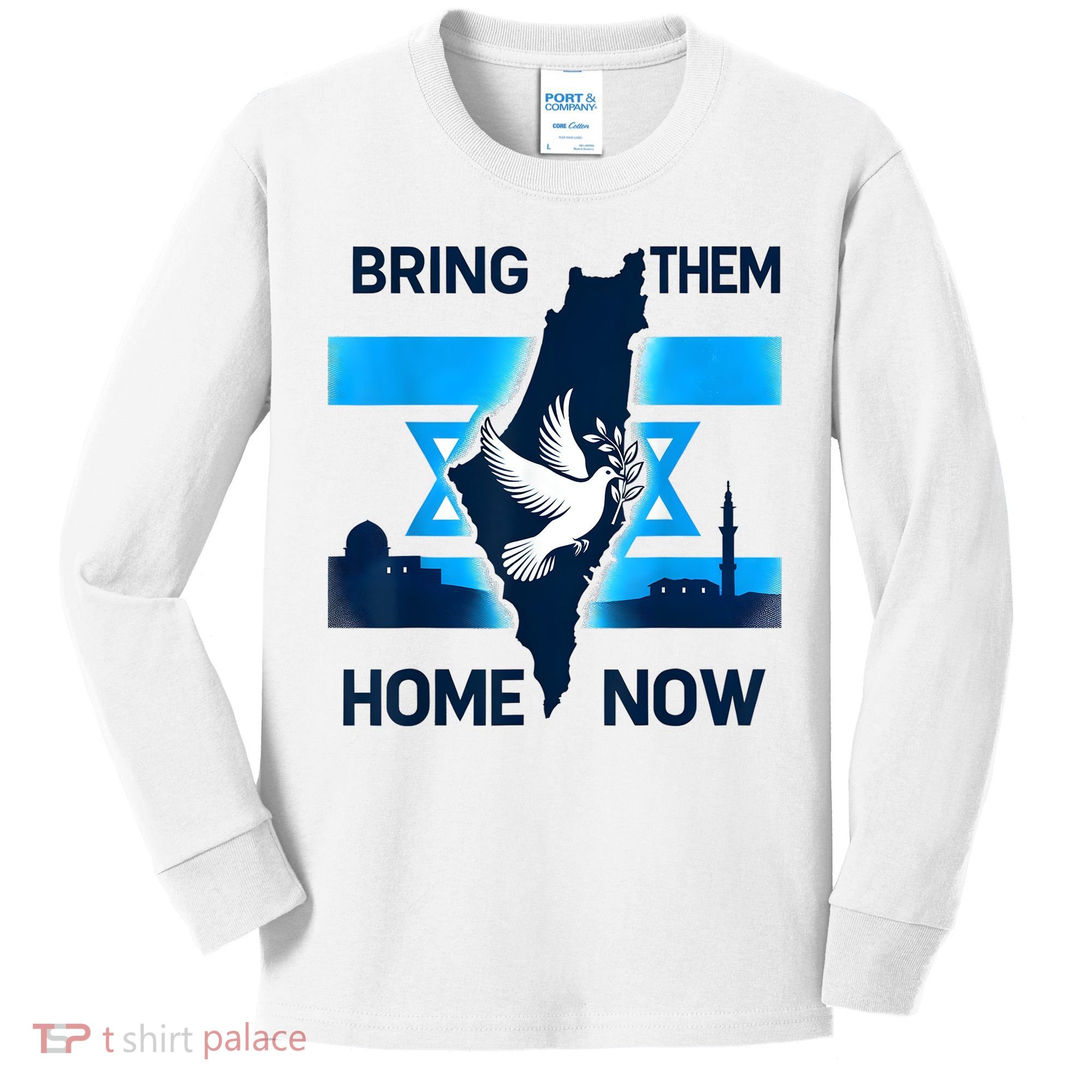 Bring Them Home Now! Stand With Israel Flag America Kids Long Sleeve Shirt