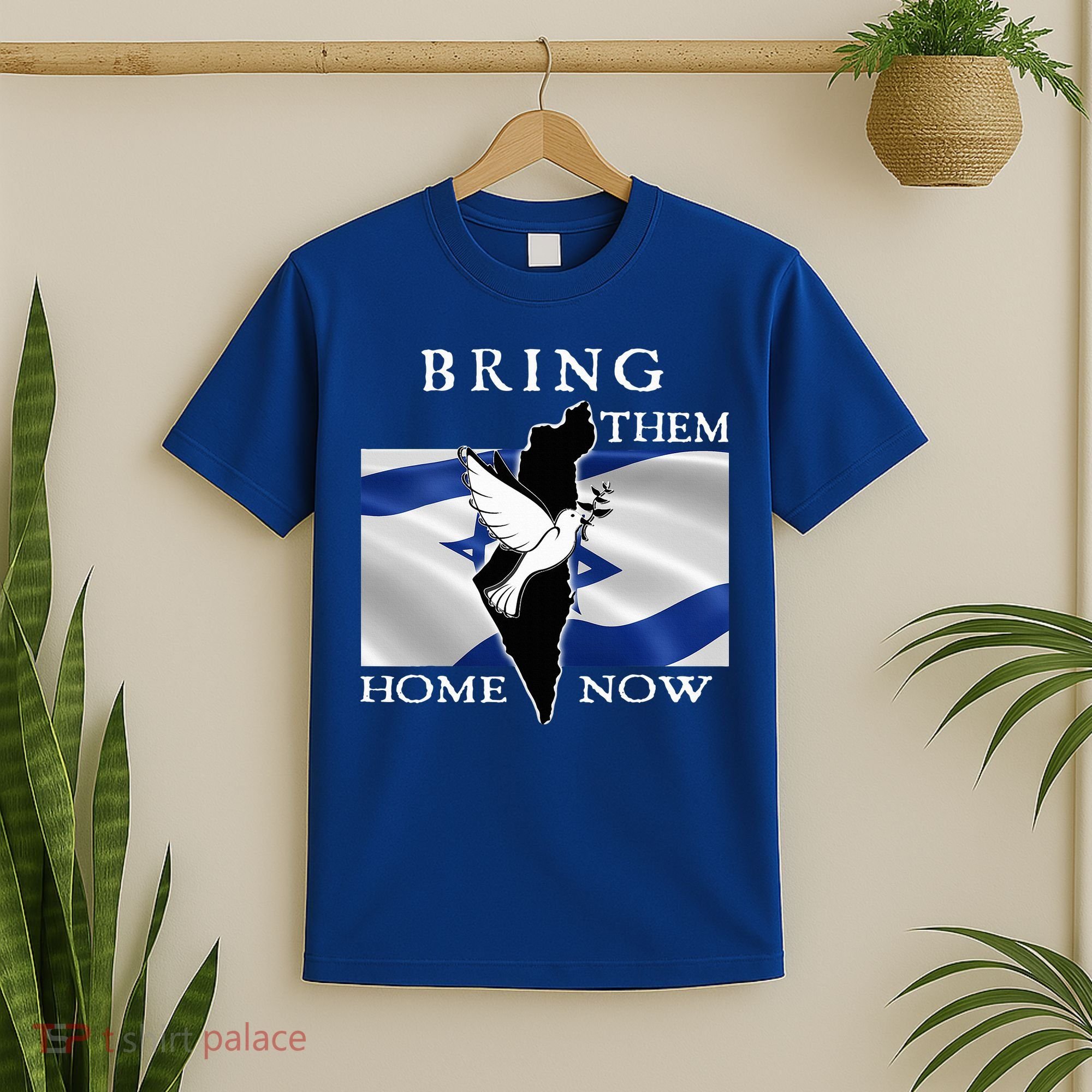 Bring Them Home Now Stand With Israel America Flag Patriotic  T-Shirt