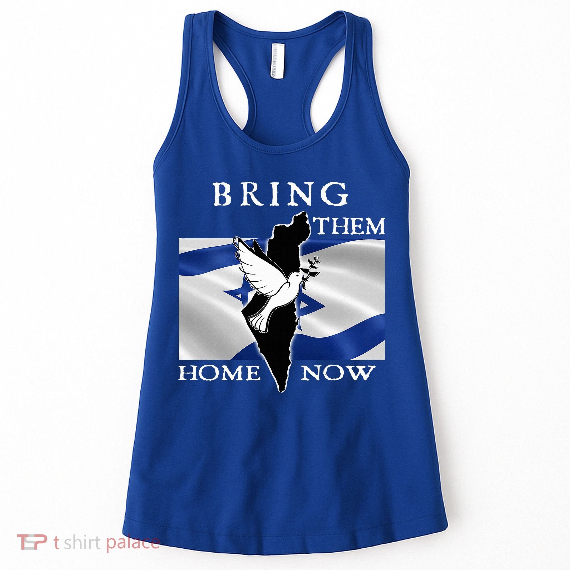Bring Them Home Now Stand With Israel America Flag Patriotic  Women's Tank Top