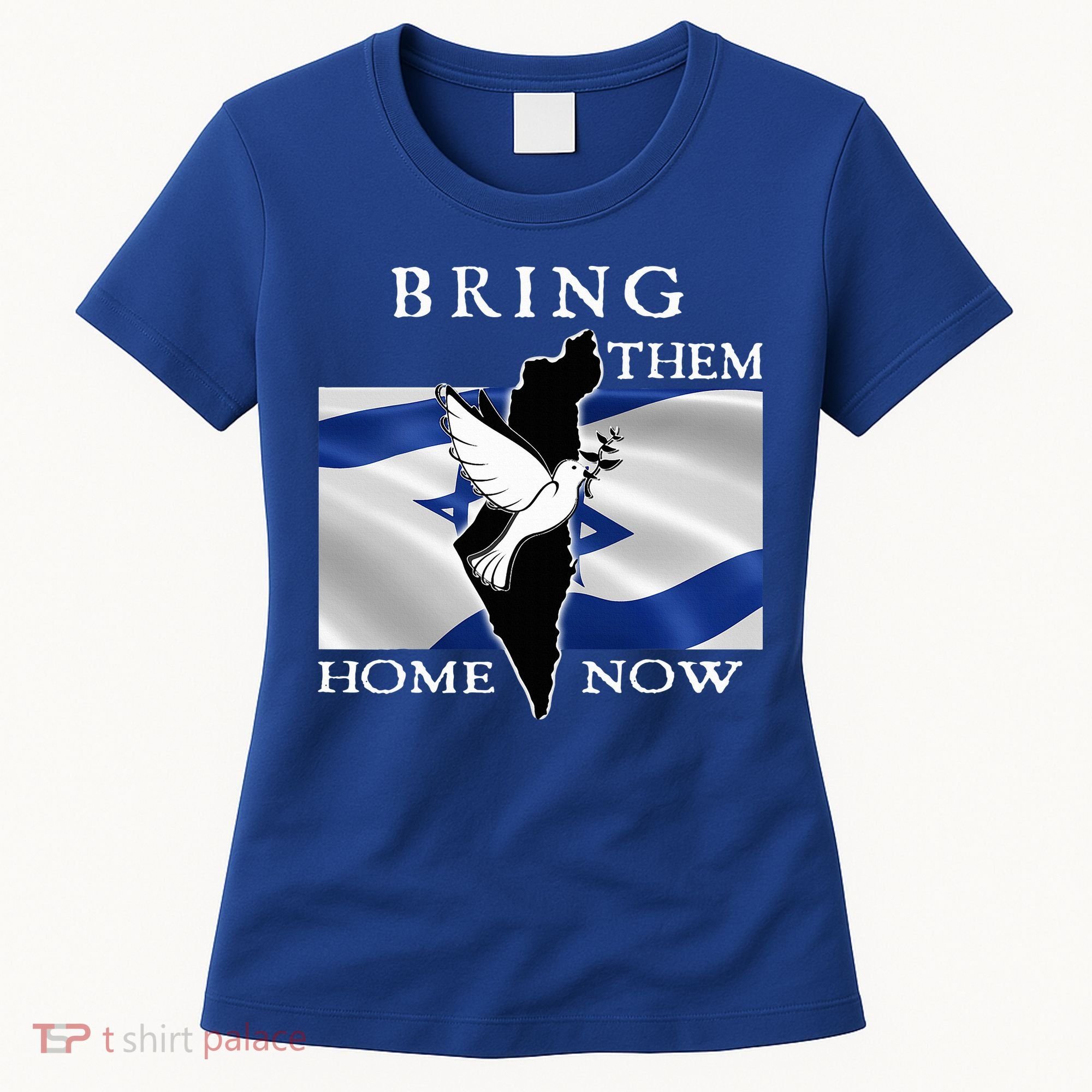 Bring Them Home Now Stand With Israel America Flag Patriotic  Women's T-Shirt
