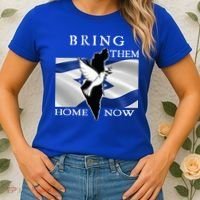 Bring Them Home Now Stand With Israel America Flag Patriotic  Women's T-Shirt thumb 2