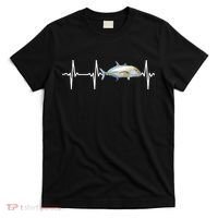 Bluefin Trevally Heartbeat For Saltwater Fish Fishing Lovers T-Shirt thumb 0