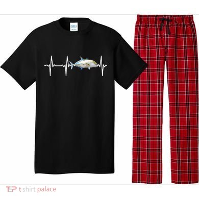 Bluefin Trevally Heartbeat For Saltwater Fish Fishing Lovers Pajama Set