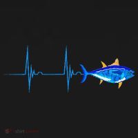 Bluefin Tuna Heartbeat EKG Pulseline Deep Sea Fishing Women's Tank Top thumb 5