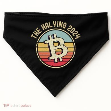 Bitcoin The Halving 2024 To The Moon USA-Made Doggie Bandana