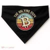 Bitcoin The Halving 2024 To The Moon USA-Made Doggie Bandana thumb 0