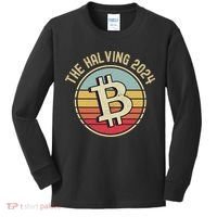 Bitcoin The Halving 2024 To The Moon Kids Long Sleeve Shirt thumb 0
