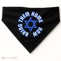 Bring Them Home Now! I Stand With Israel Support Israel USA-Made Doggie Bandana thumb 0