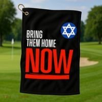 Bring Them Home Now! Stand With Israel Star Of David Golf Towel thumb 1