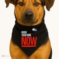 Bring Them Home Now! Stand With Israel USA-Made Doggie Bandana thumb 1