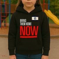 Bring Them Home Now! Stand With Israel Flag Kids Hoodie thumb 3