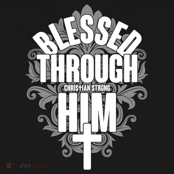 Blessed Through Him Christian Strong Women's Tank Top