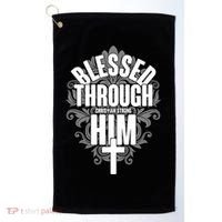 Blessed Through Him Christian Strong Golf Towel thumb 0