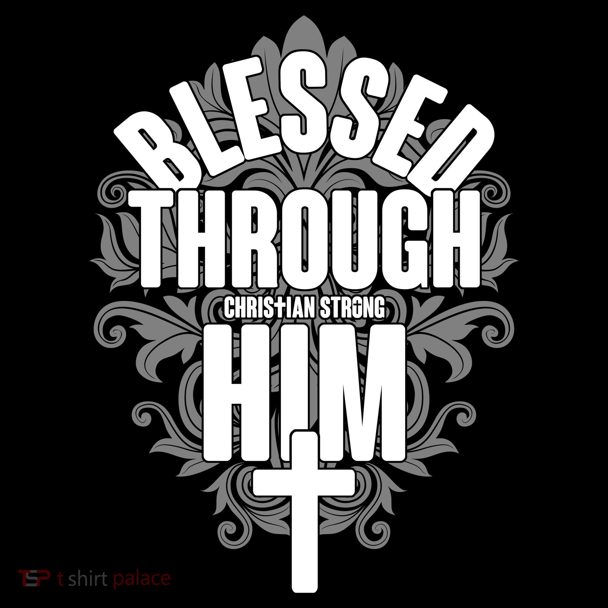 Blessed Through Him Christian Strong Kids Hoodie