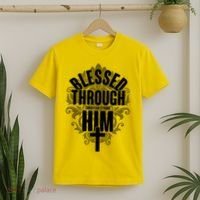 Blessed Through Him Christian Strong T-Shirt thumb 2